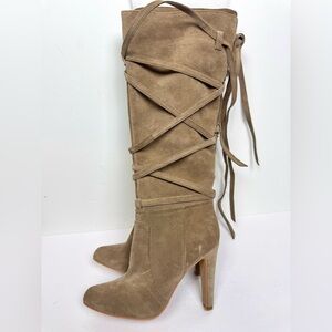 Vince Camuto Tan Millay Suede Knee High Boots Size 8 NEW